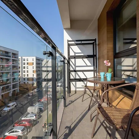Light Grey In Cracow With Furnished Balcony By Renters קרקוב